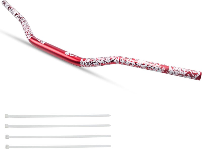 JXPANG Universal 28mm 1/1/8" Handle Bar For CRF KLX KX LTR TRX SX SXF EXC XCW Motocross Pit Dirt Bike Scooter ATV Quad Bike Grizzly Hawk 250 Bicycles (Red) - Image 1